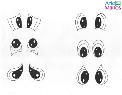 dibujos de ojos faciles|moldes de ojos para imprimir.